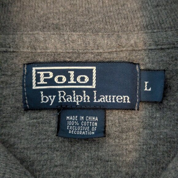 Polo Ralph Lauren Men's Grey Shawl Collar Pullover Sweater - Size L - Picture 4 of 11